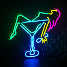 Load image into Gallery viewer, Sexy lady in champagne glass LED Neon light