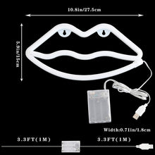 Load image into Gallery viewer, Red lips LED Neon light