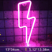 Load image into Gallery viewer, Lightning bolt LED Neon light