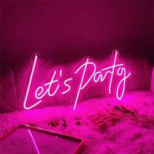 Load image into Gallery viewer, Let's party LED Neon light