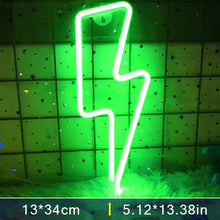 Load image into Gallery viewer, Lightning bolt LED Neon light