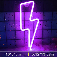 Load image into Gallery viewer, Lightning bolt LED Neon light