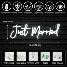 Load image into Gallery viewer, Just married LED Neon light
