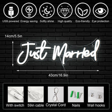 Load image into Gallery viewer, Just married LED Neon light
