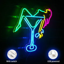 Load image into Gallery viewer, Sexy lady in champagne glass LED Neon light