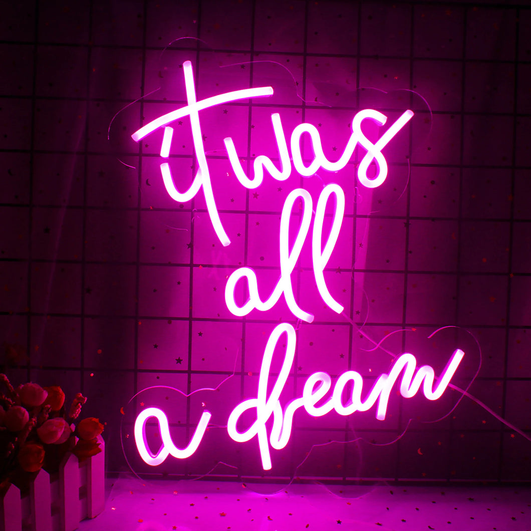 It was all a dream LED Neon light