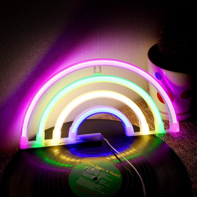 Multicoloured rainbow LED Neon light